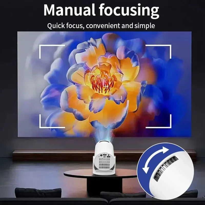 2026 New HY300 Projector with WiFi6 & BT5.0, Portable Beamer 1080P/4K Support Auto Keystone Smart Android Proyector ﻿
