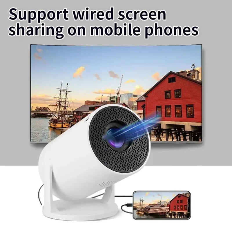 2026 New HY300 Projector with WiFi6 & BT5.0, Portable Beamer 1080P/4K Support Auto Keystone Smart Android Proyector ﻿